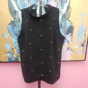 Ann Taylor Sleeveless Embellished Blouse